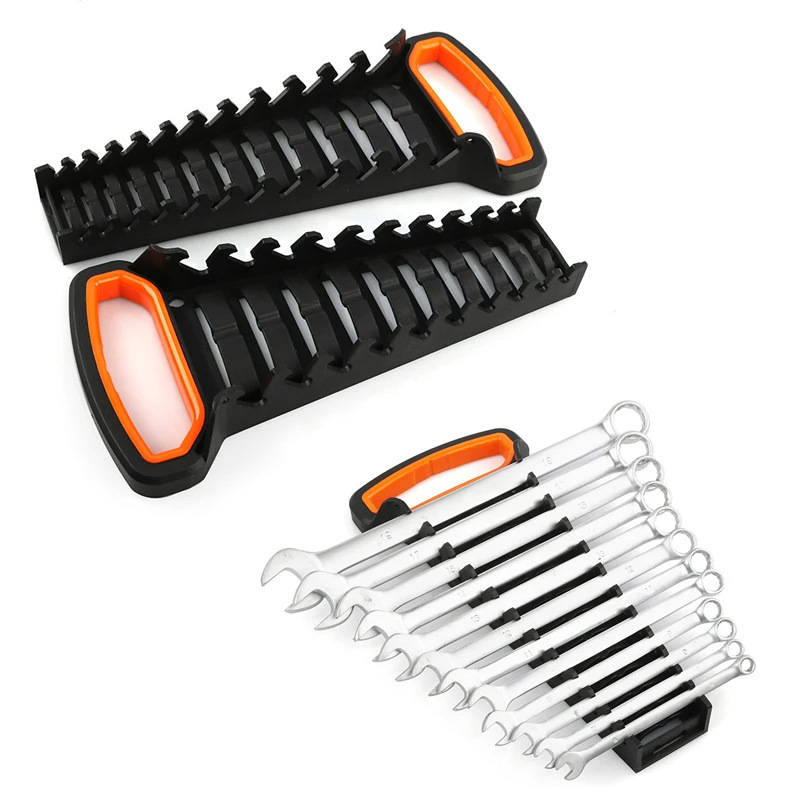 Plastic Wrench Organizer Tray Sockets Storage Tools Rack Sorter Standard Spanner Holders Wrench