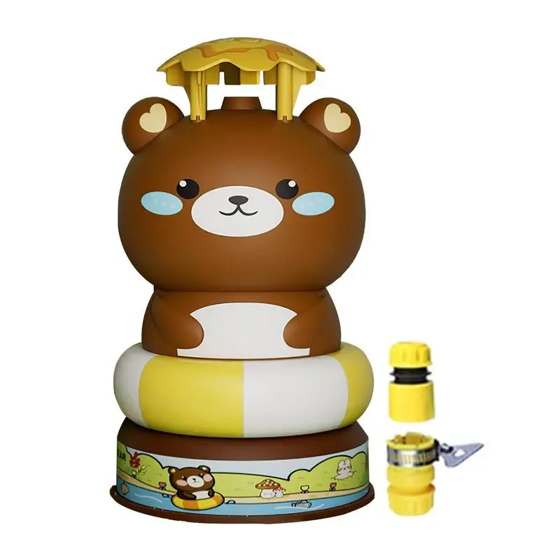 

Kids Sprinkler Toy Rotatable Bear Shape Water Toys Animal Summer Toys For Bathtub Cute Sprinkler Toy For Backyard Swimming Pool