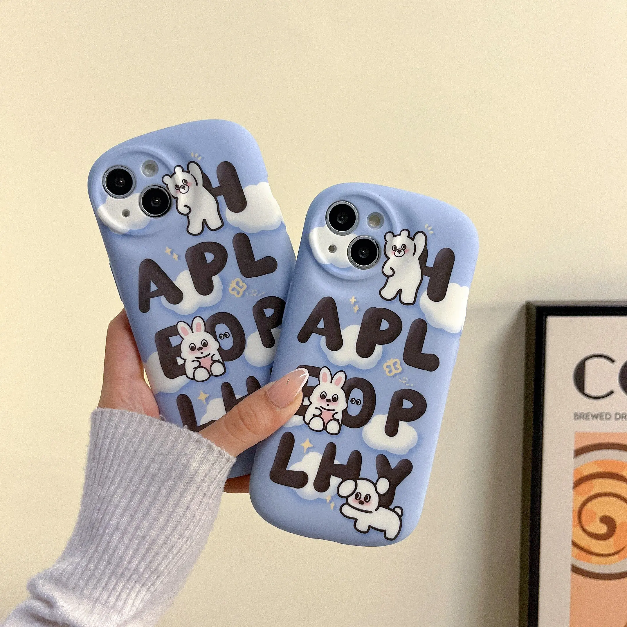 

Cartoon is applicable to iPhone14promax mobile phone shell Cute animal 13promax student 12pro new silicone soft shell 11promax