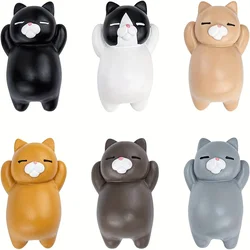 Cartoon Cat Decorative Refrigerator Magnets Set - Charming Kitchen and Home Decor (6Pcs)