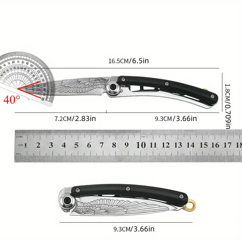 Outdoor Portable Folding Knife, Stainless Steel Blade, Keychain, Pendant, Travel Camping Tools, Holiday Gifts 2