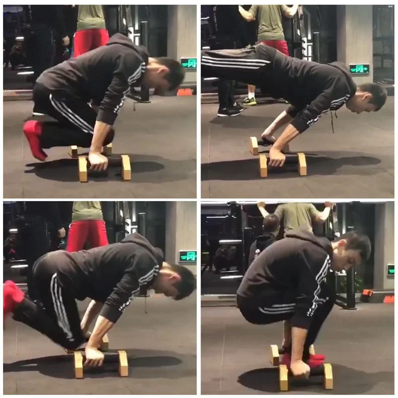 Fitness Push-ups Gymnasium Exercise Training Chest H-shaped Wooden Calisthenics Handstand Parallel Rod Double rod