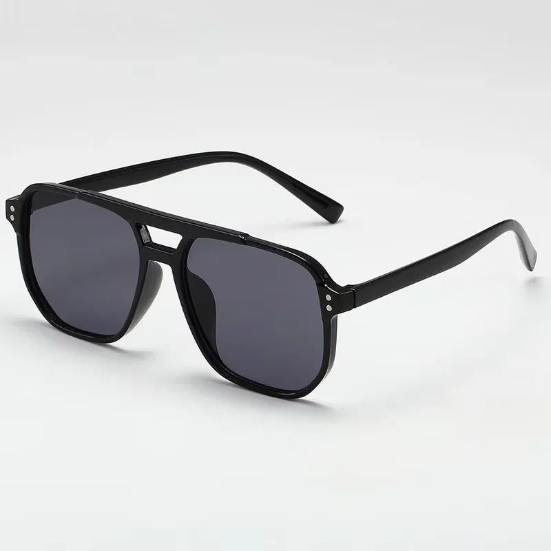 Vintage Unisex Designer Square Sunglasses with Yellow Lenses