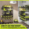 KAFAHOM Power Tool Organizer, 8 Drill Holder Wall Mount, 4 Layers Garage Tool Organizers Tool Shelf with Holder 6