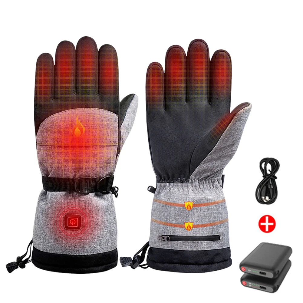 Waterproof Thermal Electric Heated Gloves for Skiing Hiking