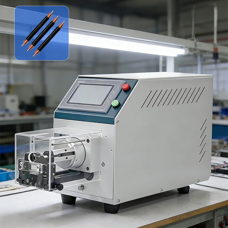 Semi-Automatic 1-7mm² Coaxial Cable Stripping Machine 9 Layers Strip Stripper for high-temperature cable vehicle-mounted cable 2