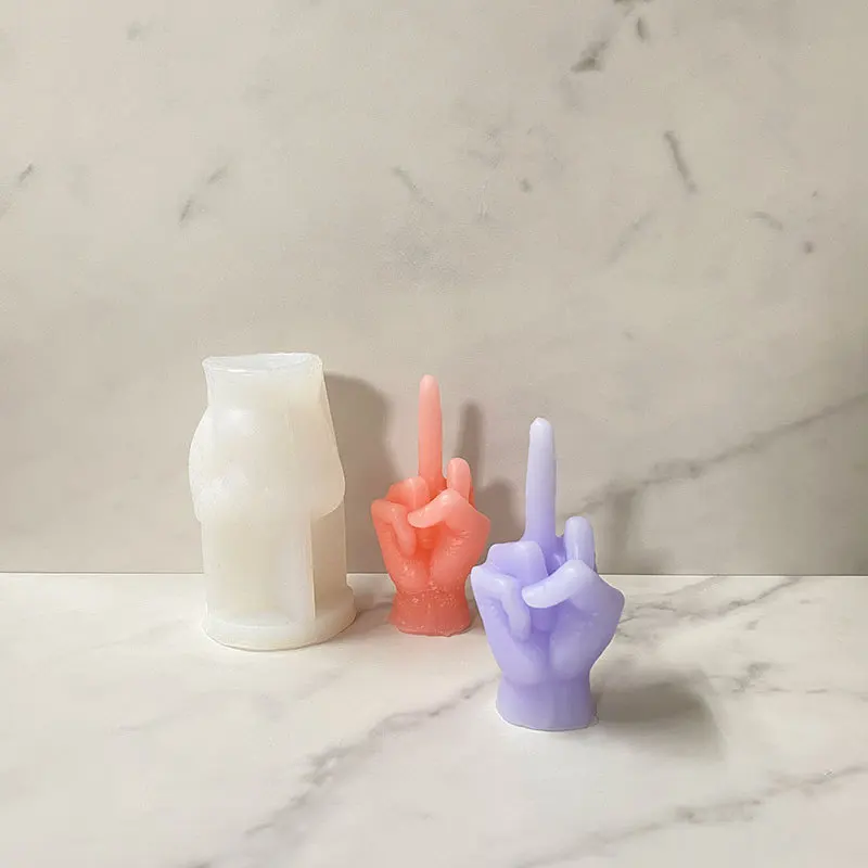 

Personality Finger Resin Molds Silicone Soap Mold for Candles Gift Decorate Fashion Clear Customized Originality Home Decor Form