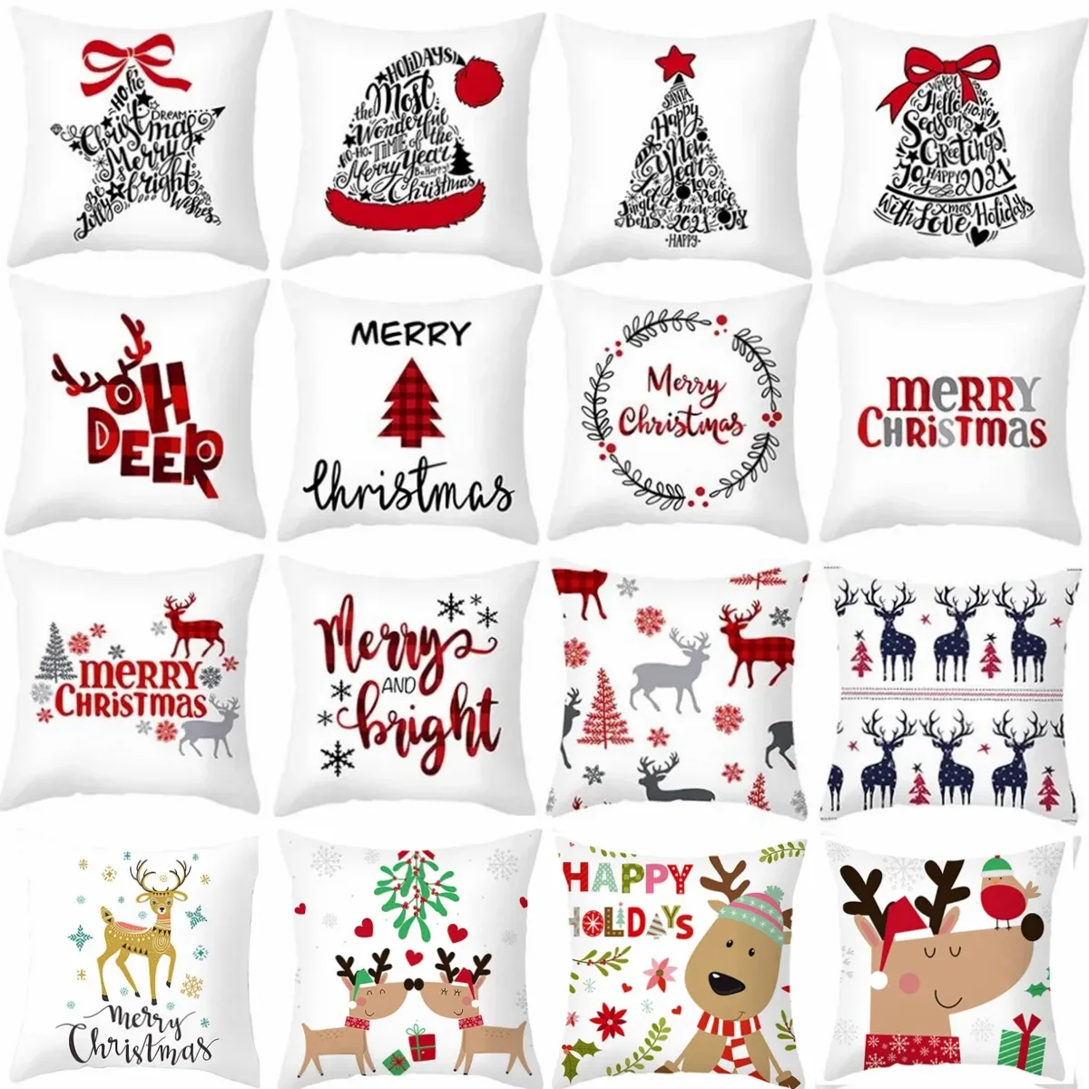 

Christmas Cushion Cover Navidad Merry Christmas Decorations For Home 2021 Xmas Noel Cristmas Ornaments New Year Gifts 2022