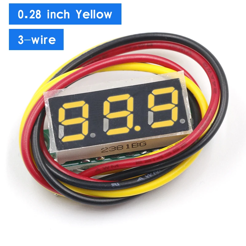 retractable tape measure 0.28 inch DC 0-100V 3-Wire Mini Gauge voltage meter Voltmeter LED Display Digital Panel Voltmeter Meter Detector Monitor Tools digital vernier caliper Measurement & Analysis Tools