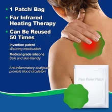 Reusable Pain Relief Patch Chinese Herbal Medicine Wormwood Therapy Self Heating Warming Paste for Back, Neck, Shoulder, Knee