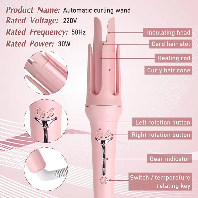 Automatic Curling Iron 32 mm Big Roll Anion  Ceramic Hair Curler 4-Speed Adjustable  Fast Heating Fashion Styling Tools