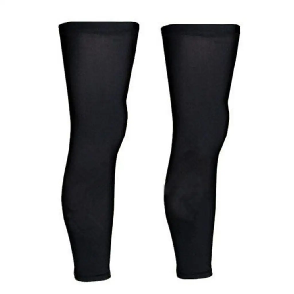 

Black Sport Football Basketball Cycling Strech Leg Knee Long Sleeve Size L