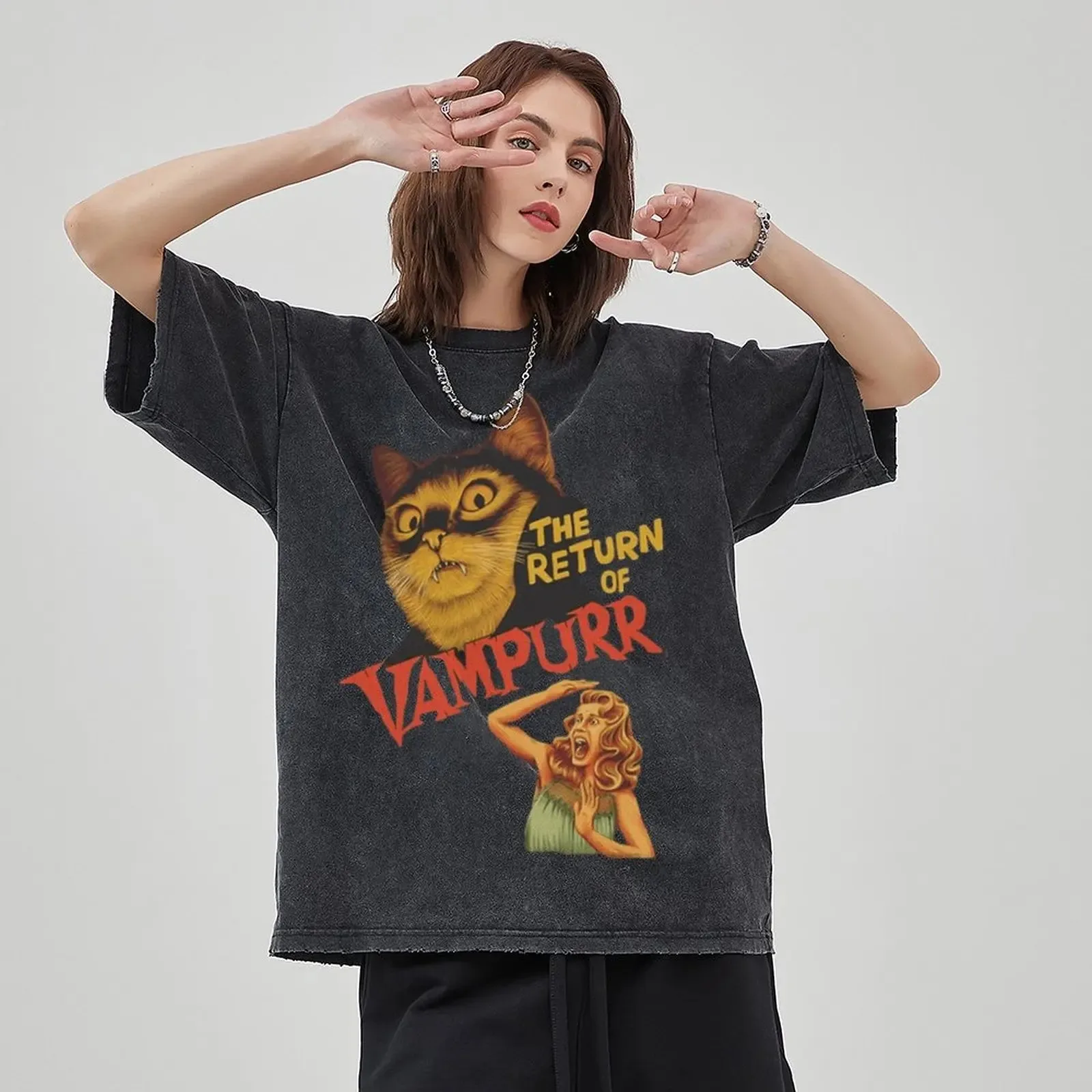 Men-Women-High-Quality-The-Return-of-Vampurr-Oversize-Washed-T-Shirt ...