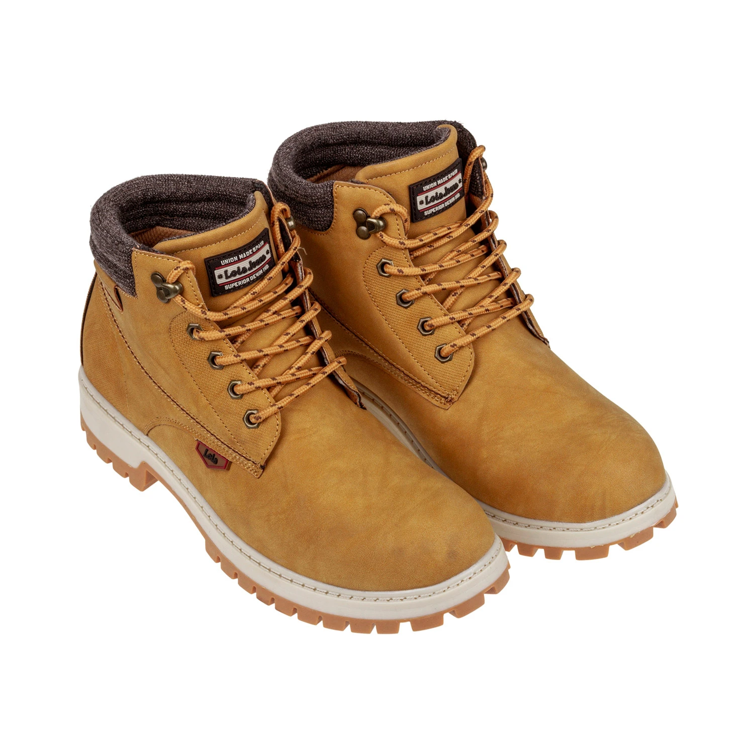 Botas de Invierno para Hombre, Marca Lois, Modelo Colores Camel y Negro, Bota cómoda para