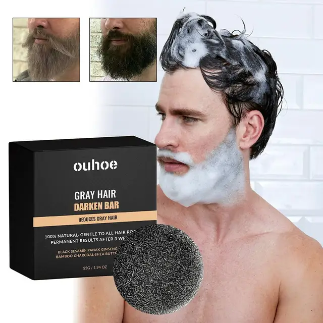NEUE Haar Verdunkelung Seife Shampoo Bar Schnelle Effektive Farbstoff Weiße Farbe Grau Reparatur Seife Haar Natürliche Schwarz Conditioner Organische P2N4
