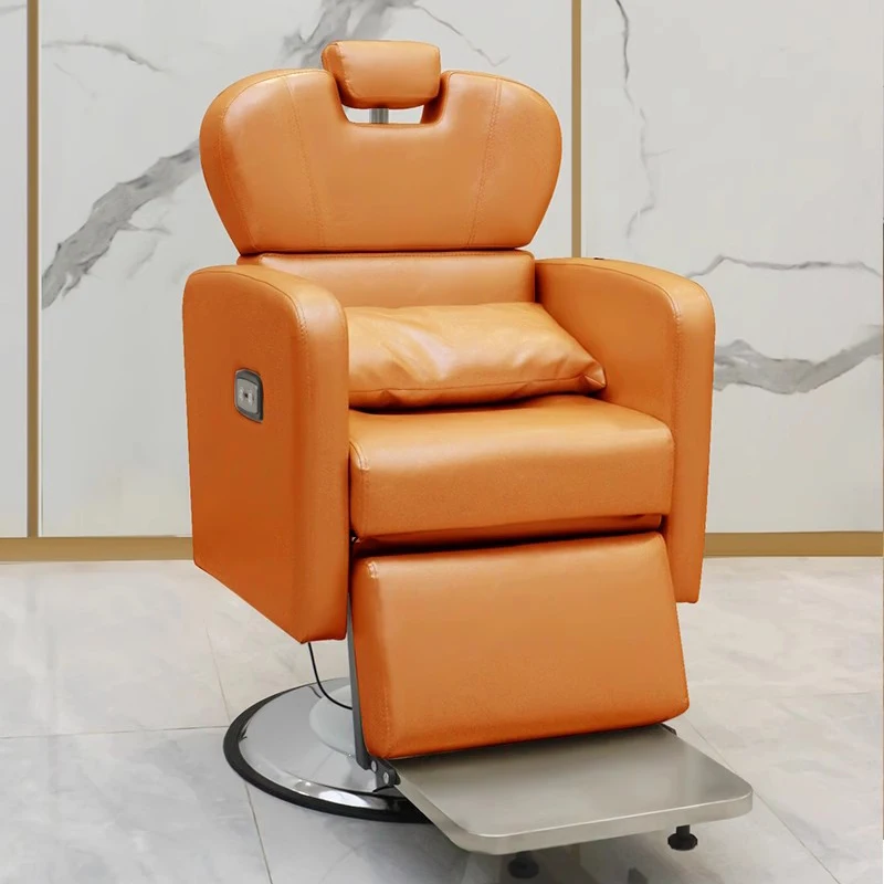 Facial Luxury Barber Chair Recliner Shampoo Hair Salon Pedicure Chair Makeup Tattoo Silla De Barbero Spa Furniture LJ50BC