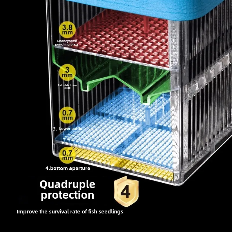 3101-896d43.jpg Guppy breeding box, isolation box in fish tank, floating small fry, small fish juvenile, female, acrylic incubator