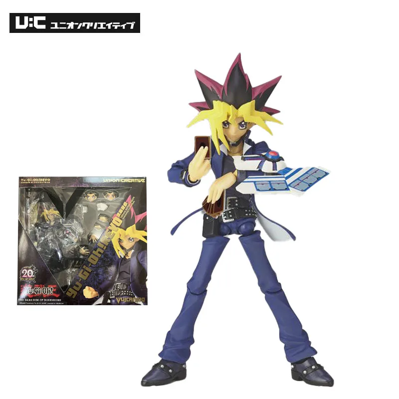 

Original Genuine Stock UnionCreative Revoltech Vulcanlog 009 Mutou Yuugi Yu-Gi-Oh! PVC Action Figure Anime Model Toys Doll Gift