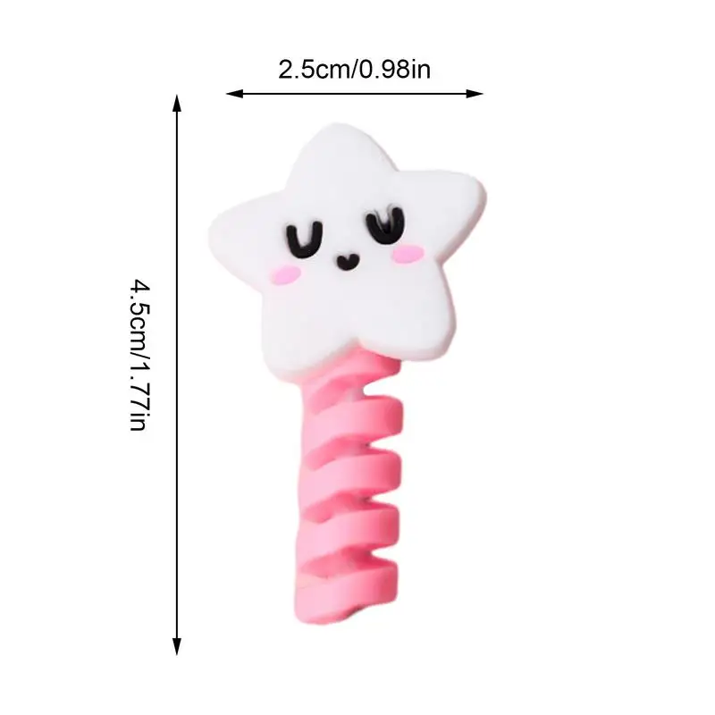 Cute Cable Management Cartoon Silicone Charger Cord Protector Colorful Cord Management For Holiday Gift Cute Cord Saver For Data images - 6