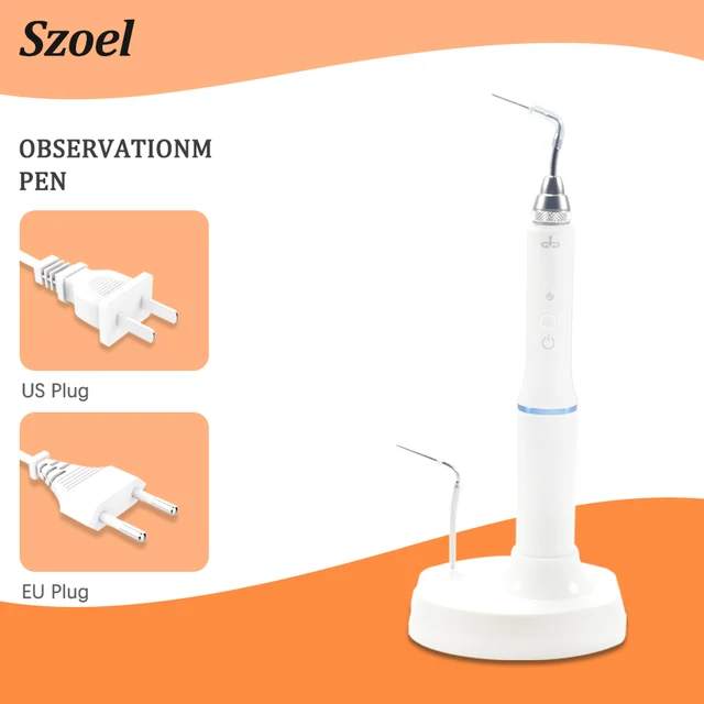 Dental Gutta Percha Points Cutter Endo Obturation Pen with 2 Tips Root Cannal Heating Plugger Dentist Tools