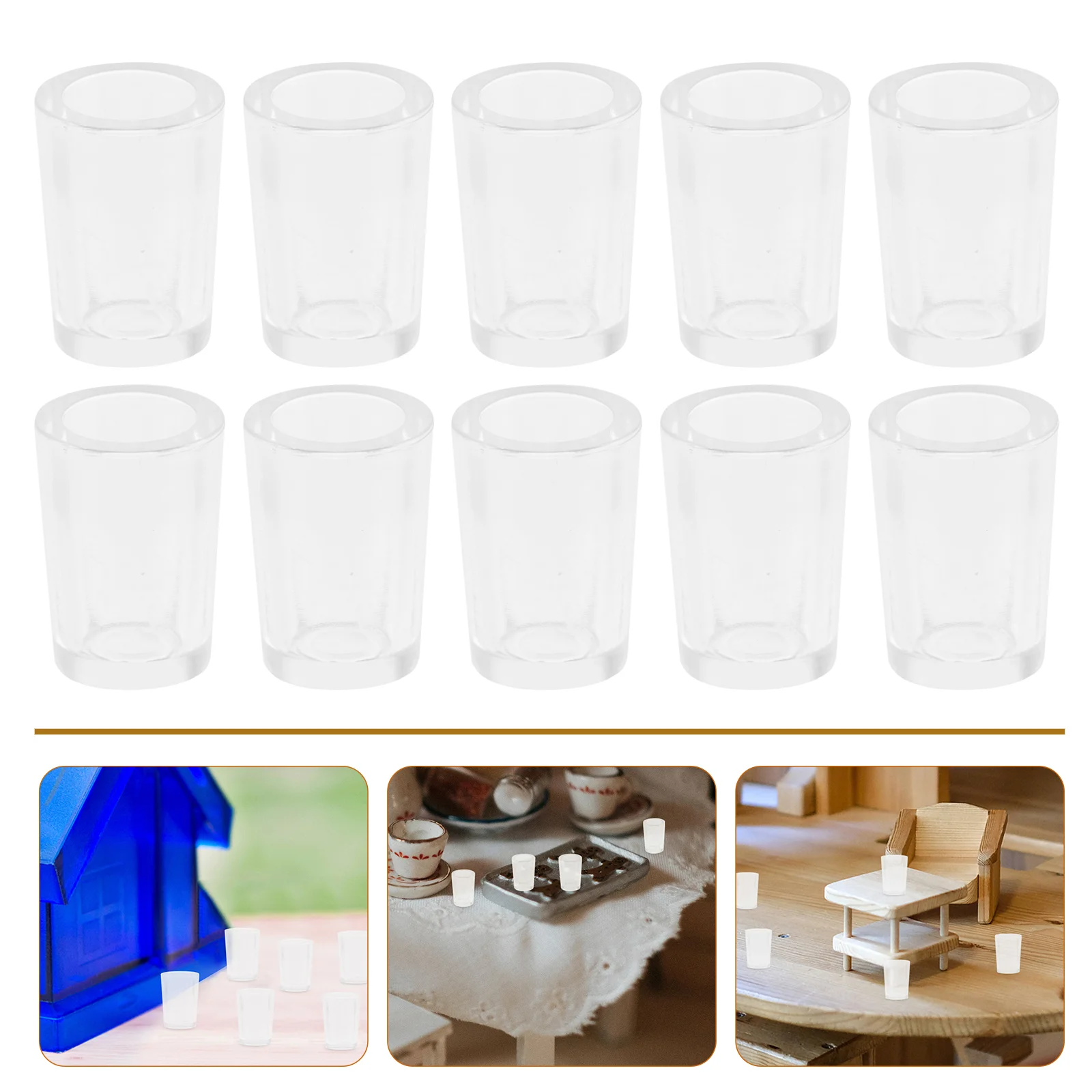 Mini Cups Miniature Water Glasses Clear Miniature Food Cups Drinking Water Cups Dessert Dish Jar Cup Model Miniature replacement water filter for ap317 [1 pack] water filter hydrogen water generator distiller water purifier for drinking polyflou