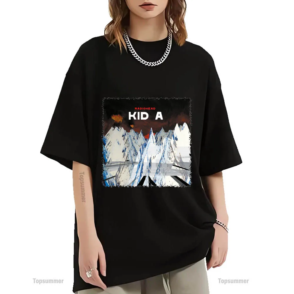 Kid A Album T-Shirt Radiohead Tour T Shirt Coppie Trendy Streetwear Magliette A Maniche Corte Magliette In Cotone