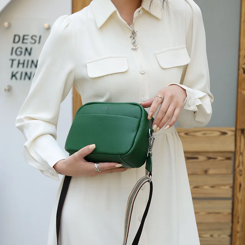 Leather Female Bag Tote Women Messenger New Wide Shoulder Strap Casual Crossbody Bolsas Handbag Woman Clutche White Y2k