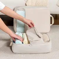 Polyester Compressed Storage Bag with Handles Foldable Clothing Packaging Bag Dustproof Moisture-proof Clothes Quilt Storage Bag 1