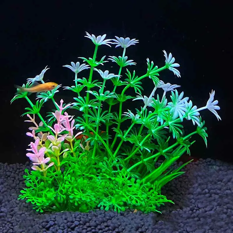 Künstliche Unterwasser-Plastikpflanzen für Aquarien, Fischbecken, Wasserbäume, grünes Wassergras, Simulationsdekoration – Detail 16