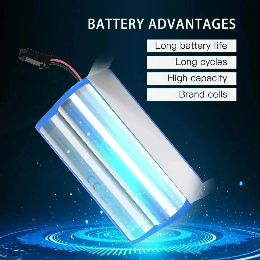 2600-12800mAh 14.4v Battery For Qihoo 360 S5 S7 S7Pro T90 X9  Robotic Vacuum Cleaner Replacement Batteries Part 2