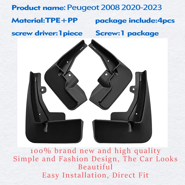 Front Rear 4pcs FOR Peugeot 2008 Mudguards Fender Mudflaps Car Accessories  Mud Flap Guards Splash Mudguard 2020-2023 - AliExpress