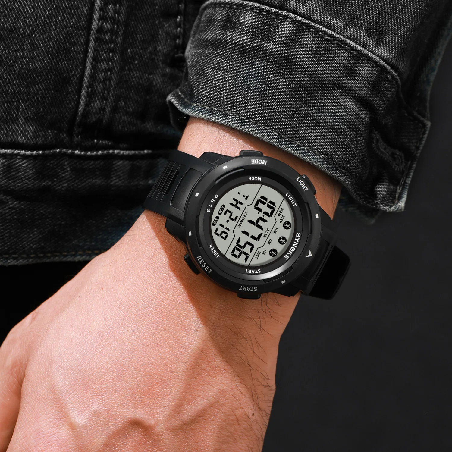 Upgrade Movement Digital Watches For Men Waterproof 50M SYNOKE 9813 Sports Watch Men Big screen Easy to Read reloj hombre 4