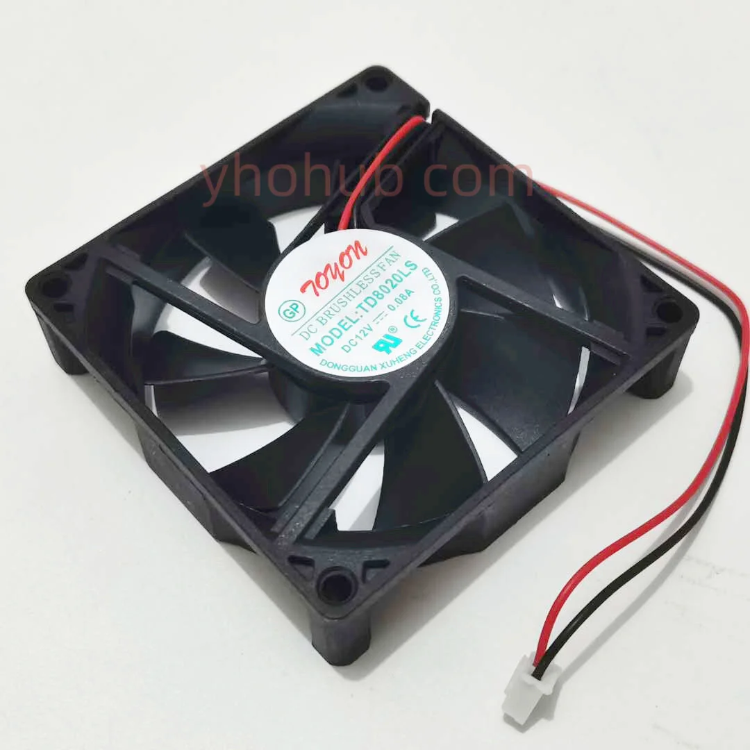 Ventola Raffreddamento Generica Ventilatore PC 80x80x20 Mm 12V - TD8020LS, 2 Pin, 2500 RPM, Per Raffreddamento Case Ventola Ball Bearing - Foto 3