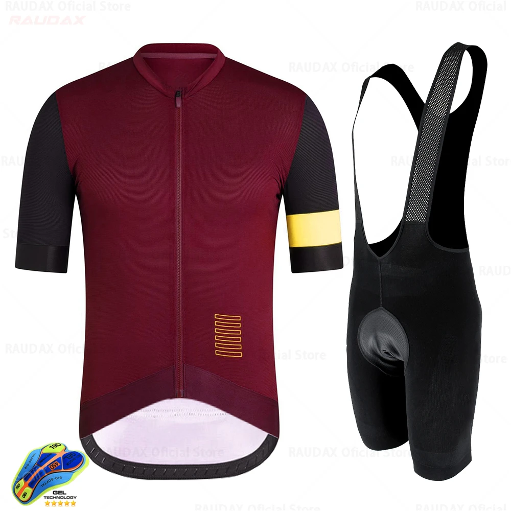 Men's Cycling Jersey Racing Raudax Summer Cycling Clothing Quick Drying Set Racing Sport Mtb Bicycle Jerseys Bike Uniform