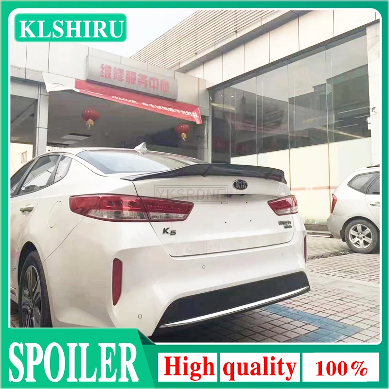 

Fit For Kia K5 Optima 2016 2017 2018 FRP/ Carbon Fiber Exterior Rear Spoiler Tail Trunk Boot Wing Decoration Car Styling