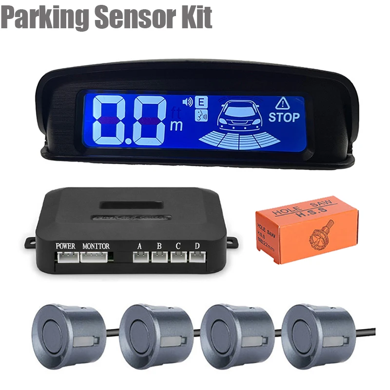 Multiple Radar Parking Sensor Kit Backlight Parktronic LED Display System Backup