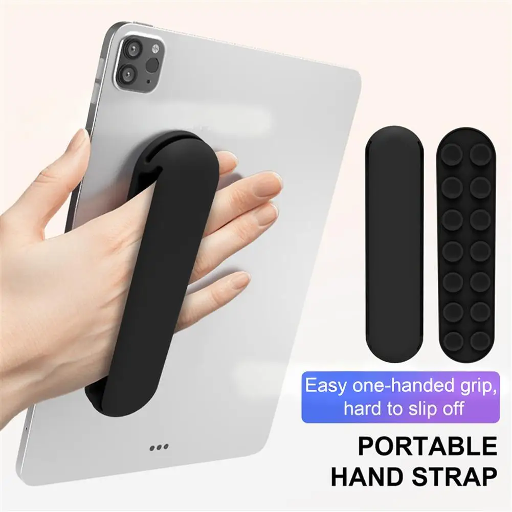 Universal Silicone Tablet Hand Holder with Anti-Slip Wrist Strap