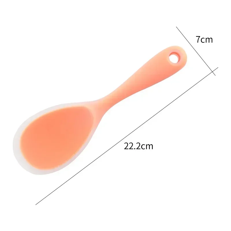 High Temperature Resistant Silicone Rice Spoon With Long Handle Food Grade Cooking Tools Kitchen Accessories silicone cooking spoon