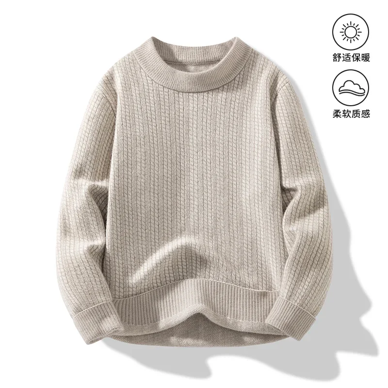 Pullovers Men's Clothing Streetwear Sweater For Men Men's Sweat-shirt Knit Spring Autumn Fashion Casual Hombre Warm Solid Male