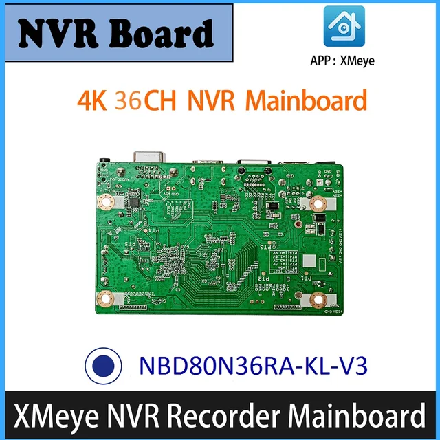 XM 36CH / NVR monitoring eye xmeye hard disk video recorder 8MP / 4K face recognition monitoring network motherboard 3