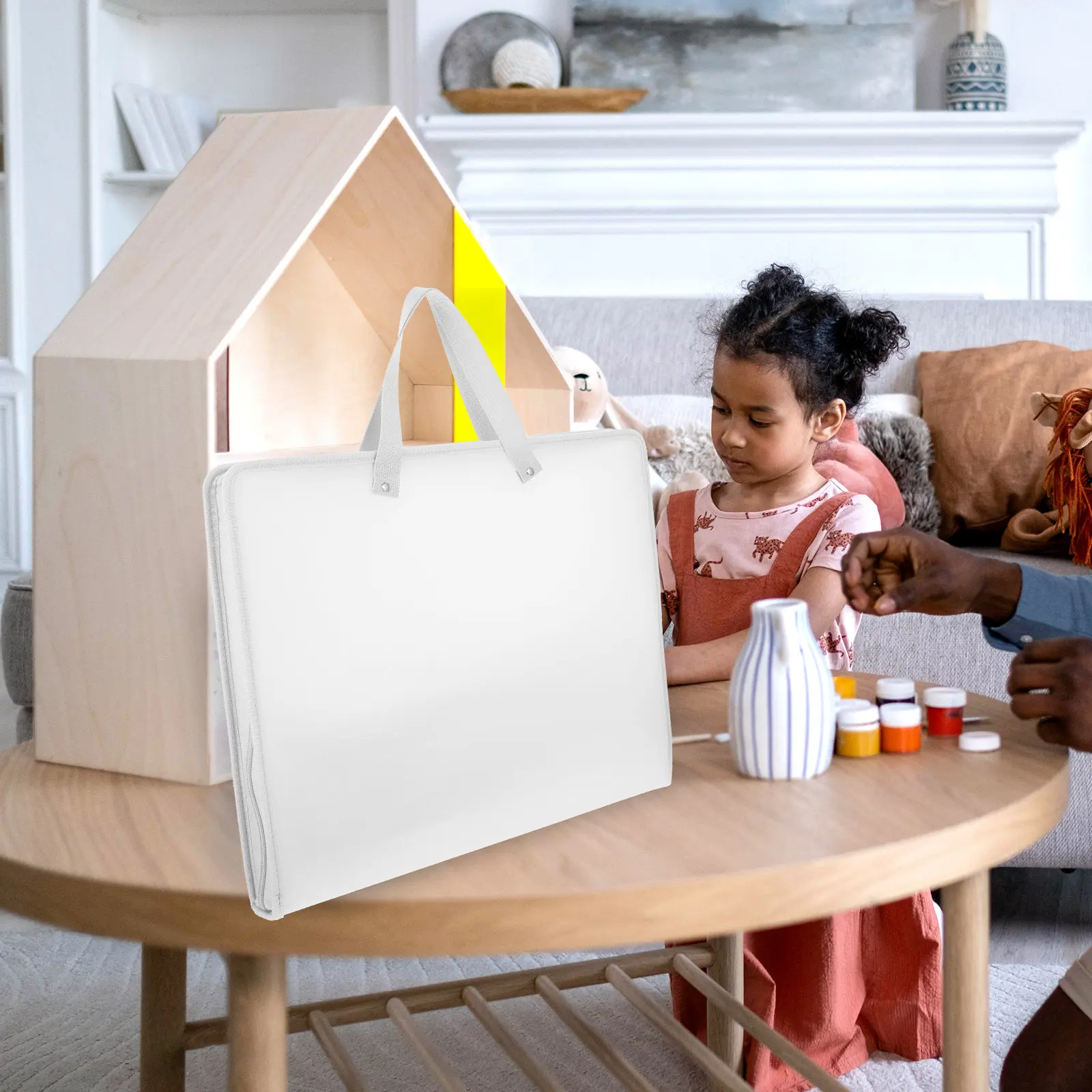 휴대용 아트 포트폴리오 학생용 방수 파일 포트폴리오 폴더 시험지, 미술 작품 보관 정리함, 핸드헬드 문서 가방