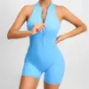 Yoga Sets One Piece 2024 Clother for Women Sleeveless Vest Exercise Crop Jumpsuit Sport Gym Workout Fitness Scrunch Back Pants 4