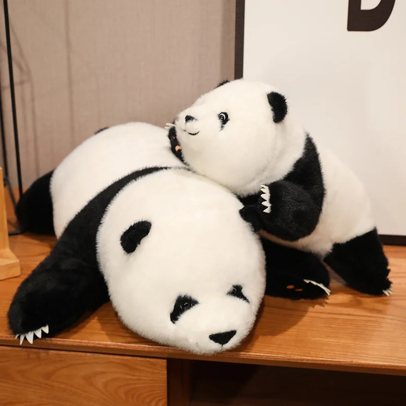 

30-60CM Cute Fluffy Lying Giant Panda Plush Toy Stuffed Soft Pillow Panda Bear Appease Doll Toys for Girls Birthday Gift