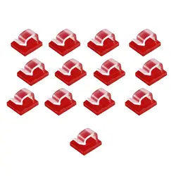 50 - Pack Self - Adhesive Cable Clips - Black Cord Organizer and Holder (Transparent NEW)