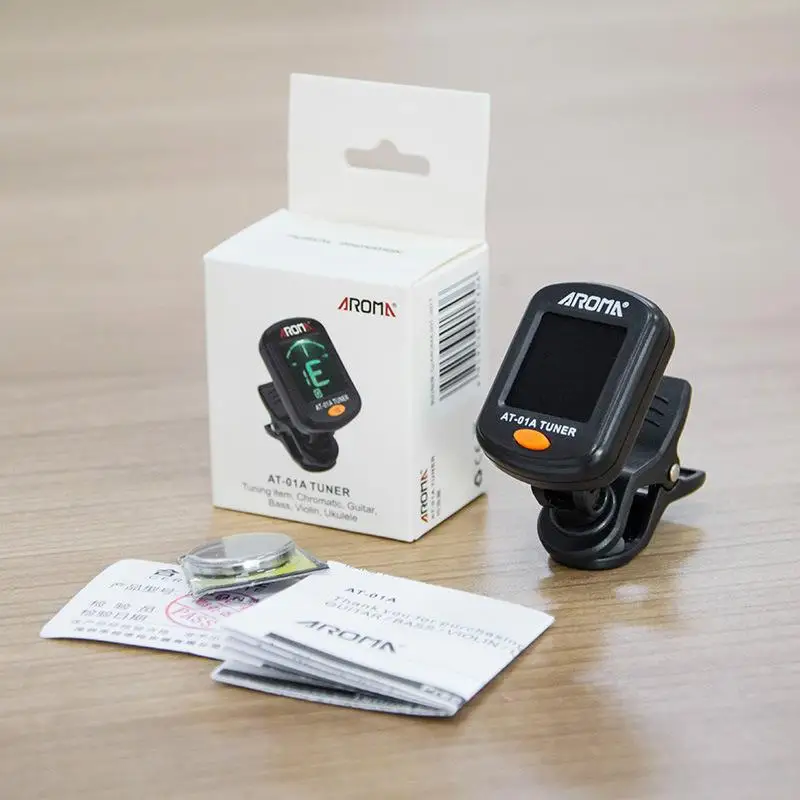 Colorful Rotatable Clip-On Digital Guitar Tuner with LCD Display