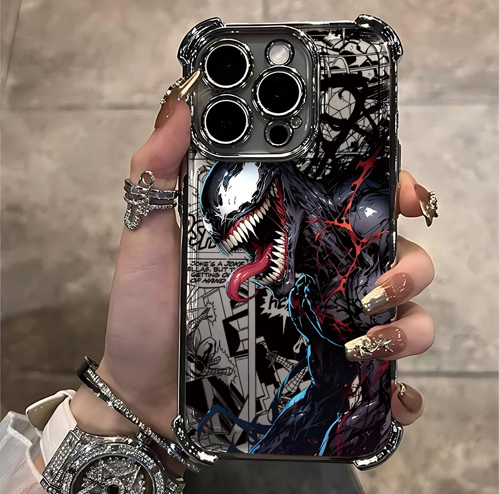V-Venoms Plating Phone Case with Anti-Fall Airbag Protection