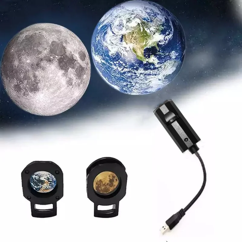 LED USB Mond Erde Projektor Lampe Einstellbar Drehbare Atmosphäre