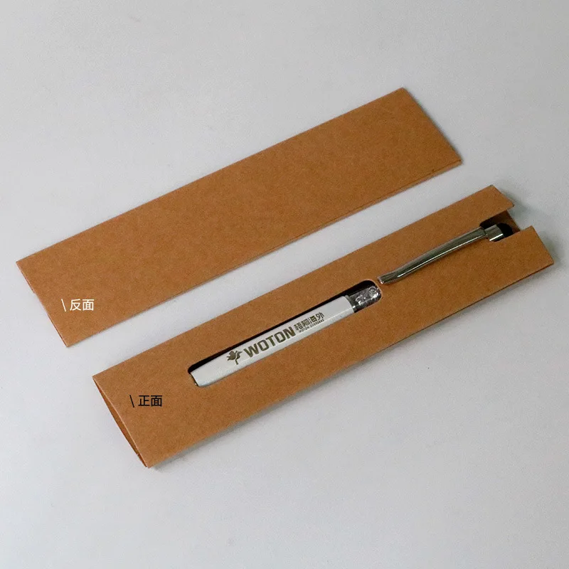 Stationery Box 40Pcs Pen Box Gift Sleeve Packaging Single Fountain Holder Pouch Sleeves Ballpoint Cardboard Empty Case Paper Kraft