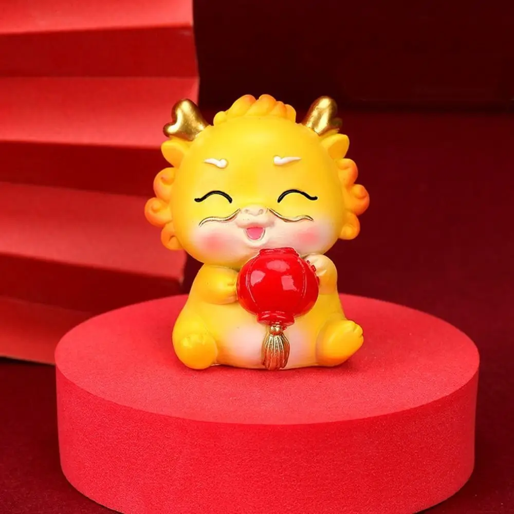 

2024 Chinese New Year Gifts Figurines Miniature Cartoon Dragon Micro Landscape Ornaments For Home Decorations Kawaii Room Decor