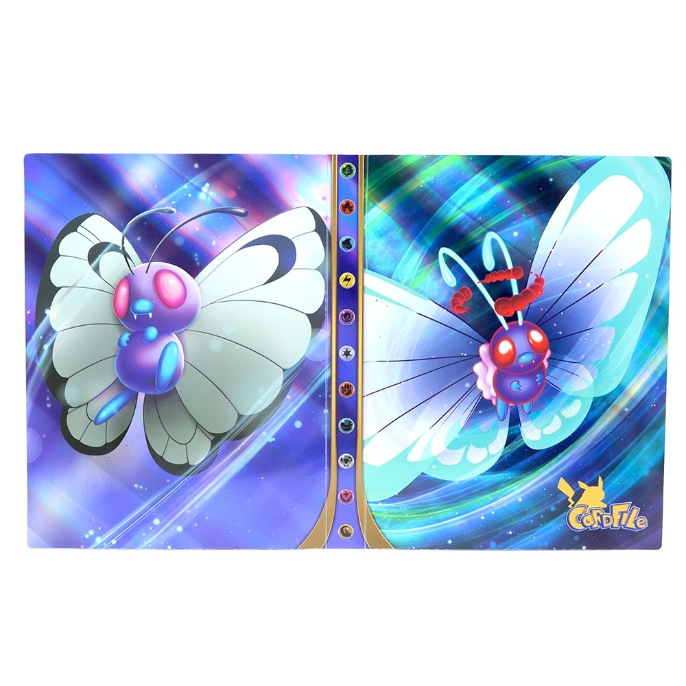 Pokemon Album 3D Holographic 240pcs Pikachu Charizard Shining Map Collections Notebook Binder Folder Holder Book Cards Protector